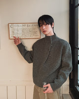 Cleo Half-Neck Snap Knit