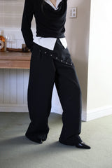 Tuel Wrap Eyelet Cotton Pants