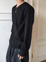 シロウサマーノーカラーシャツ 2C
