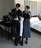 ラヴィン シンプル スリット ロング スカート/ 4カラー
