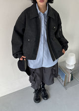 POCKET SUEDE BLOUSON
