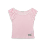 Puff U-neck T-shirt (Pink)