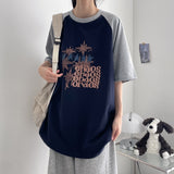カオ カラー ラグラン ボクシーフィット ショートスリーブ Tシャツ (4 colors) H&L