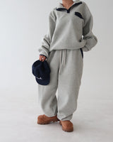 [UNISEX] Coloring fleece half zip-up & jogger pants set