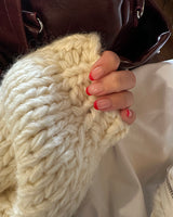 [Handmade] Wool knit zip-up jacket