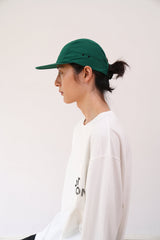 4パネルナイロンダックビルキャップ/フォレストグリーン
