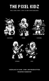 ピクセルシンセキッドオーバーフィットTシャツ (3color)