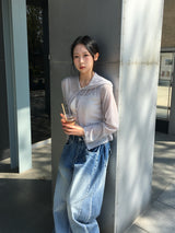 Sunny See-through Summer Hooded Cardigan (3c)