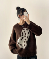 Somyi Bold Dice Graphic Oversized Fit Knitwear