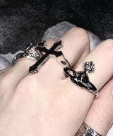 Black Cross Ring
