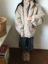 Boucle Half-Neck Zip-Up (2 Colors)