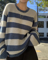 [ORIGINAL] Ence Striped Crew-Neck Knit