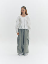 Cargo Button Pants (Grey)