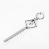 Men's Stick Earrings Surgical Steel_CLEF SQUARE STICK EAR