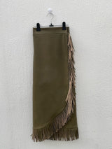 Tassel Leather Wrap Set(outer&skirt)
