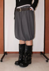 DRAPE BALLOON MIDI SKIRT