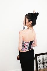 [香] Oriental Floral Shirring Top