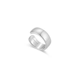 silver daily rhodium plating + 925 silver ear cuff E067-01H
