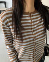 kitsch Round Stripe Cardigan 4C