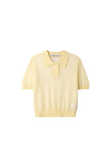 SEE-THROUGH COLLAR HALF KNIT (LEMON)