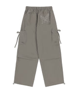 [NF] RIBBON CARGO PARACHUTE PANTS (ASH KHAKI)_F24QD867