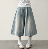 メリピンタックデニムバミューダショーツ [ショート & ロングセレクション*]