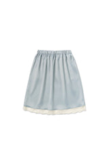 Slip satin midi skirt_skyblue