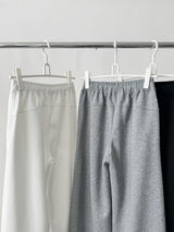 Solid color casual banding wide pants