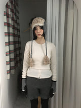 Ribbed Frill Knit Shorts (2color)