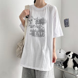 ウェーブ オーバーサイズド フィット ショートスリーブ Tシャツ (3 colors) H&L