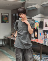 オフセット ヴィンテージ レタリング 半袖Tシャツ