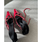 Red Strap Heels