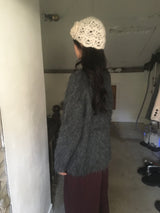 Flower knitted beanie