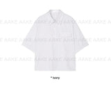 STRIPE CROP HALF SHIRT