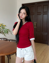 Pose Round Three Quarter T-shirt