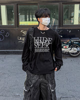 ヒドシックオーバーサイズニットロングスリーブTシャツ