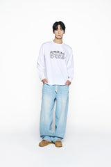 25SS デストロイデニムバドパンツ ライトブルー