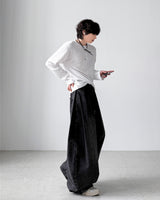 Glaze Pintuck Balloon Denim