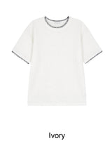 [1+1] レトン ステッチ マッスル ニット ショートスリーブ Tシャツ