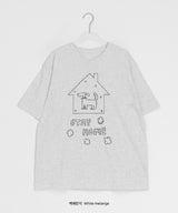Ritsuka Dog Printing Loose Fit Short Sleeve Tee