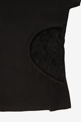 Noir Lace Slash Tee
