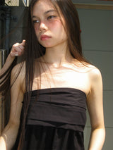 SLEEVELESS SHIRRING TOP