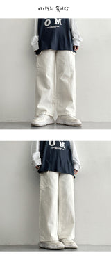[3-tier length] [S–2XL] ドゥワタンタンコットンワイドカーゴパンツ (5 colors)