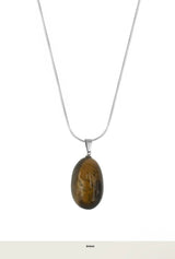 honey brown : drop necklace
