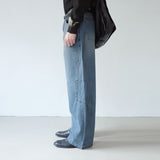 diagonal wide denim