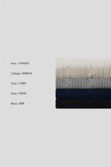 LMN センシティブツイステッドバックルヘンリーネックショートスリーブニットウェア (5 colors)