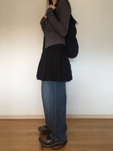 Shirring V-neck cardigan (4 colors)
