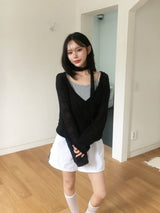 Two-line nylon washable shorts (8c)
