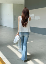 Jetine Span Slim Bootcut Denim Pants