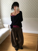 26FW★ [BAONHAUS] ポイデン バルーン バンディング ワイドパンツ